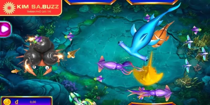 Bắn Cá Cua Vàng Kimsa Chinh Phục Đại Dương Thưởng 1000 Lần 3 Vòng xoáy cua vàng